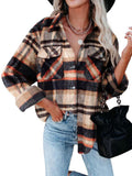 Plaid Jacket Shirt Coat For Women