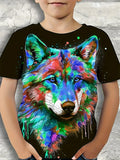 Boys Graphic Wolf T-Shirt